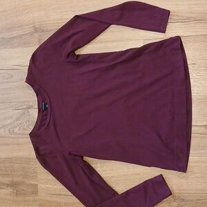 Ann Taylor Pima Burgundy Long Sleeve Tee